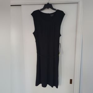 Charter Club black dress, pleated front size 16